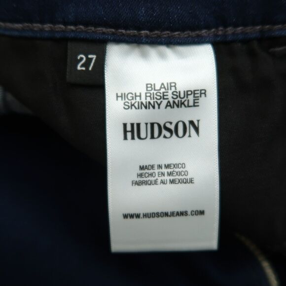 Hudson Jeans Womens Size 27 Blue High-Rise Blair Super Skinny Ankle 27.5" Inseam - Picture 9 of 16